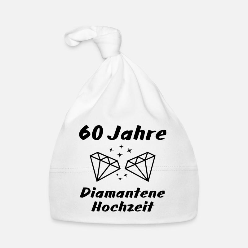 60ster Hochzeitstag Diamantene Hochzeit feiern Baby Bio-Mütze