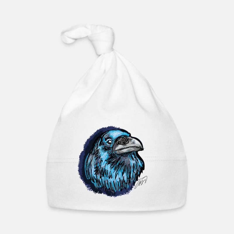 Der blaue Rabe, Tier Geschenke Baby Bio-Mütze