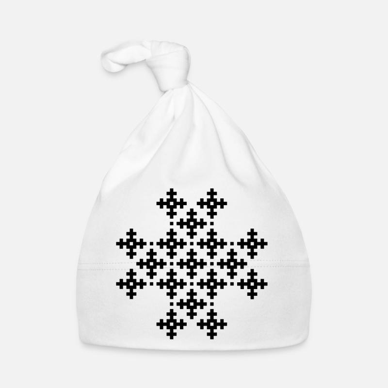Icône de Noël Icône du logo graphique pixel Bonnet bio Bébé