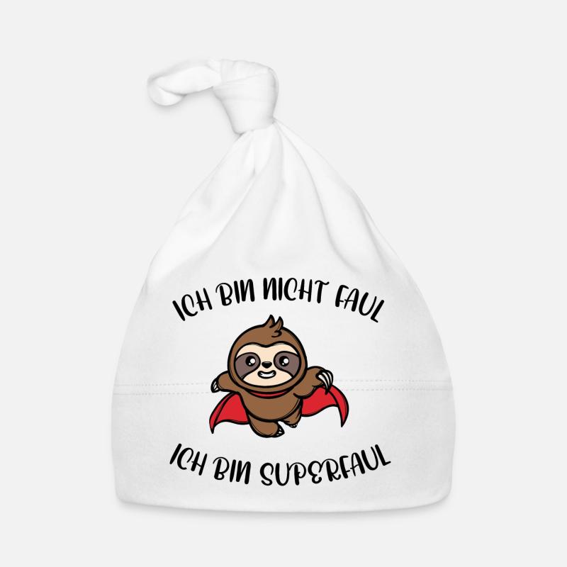 Humorous Statement Lazy Animal Sloth Tired Organic Baby Cap