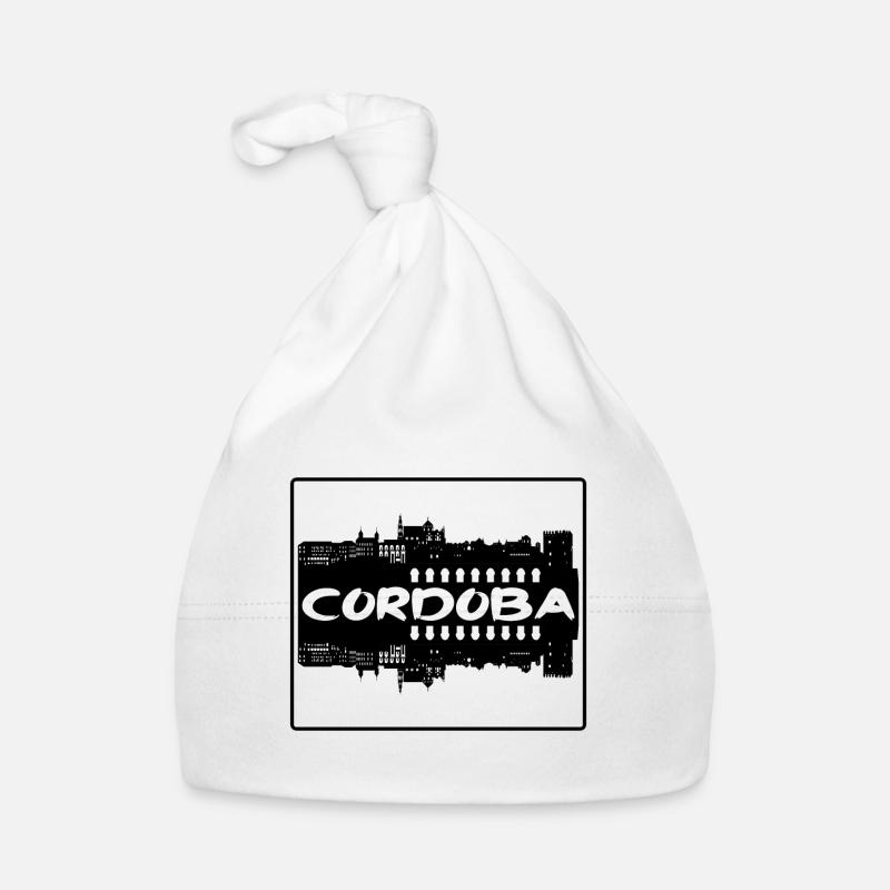 Cordoue Espagne Skyline Silhouette Souvenir de voyage Bonnet bio Bébé