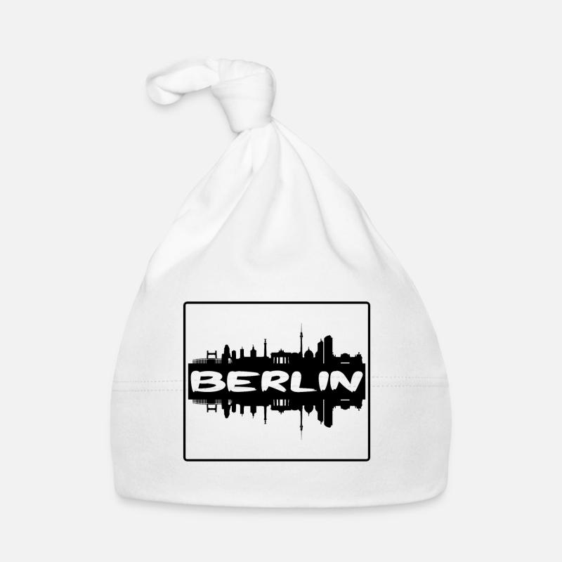 Berlin Germany Skyline Silhouette Travel Souvenir Organic Baby Cap