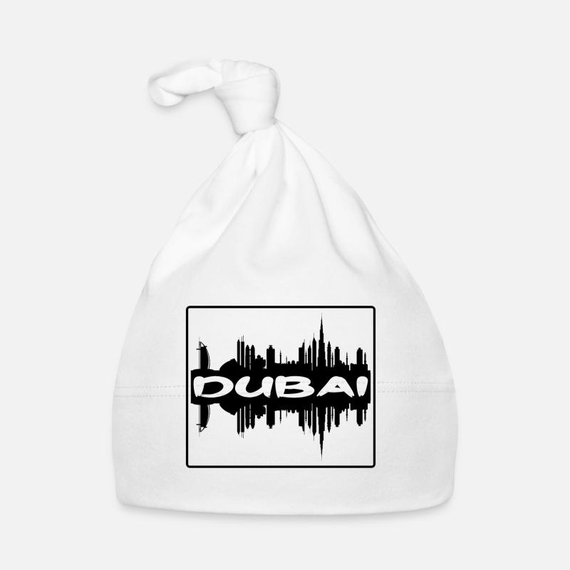 Dubai Skyline Silhouette Reise Souvenir Baby Bio-Mütze