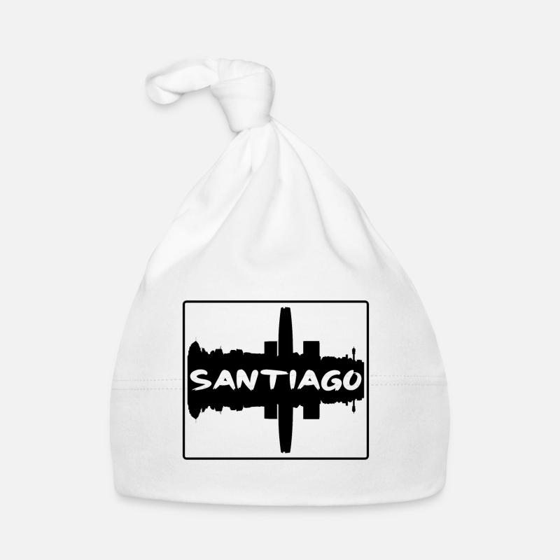 Santiago Chile Skyline Silhouette Reise Souvenir Baby Bio-Mütze