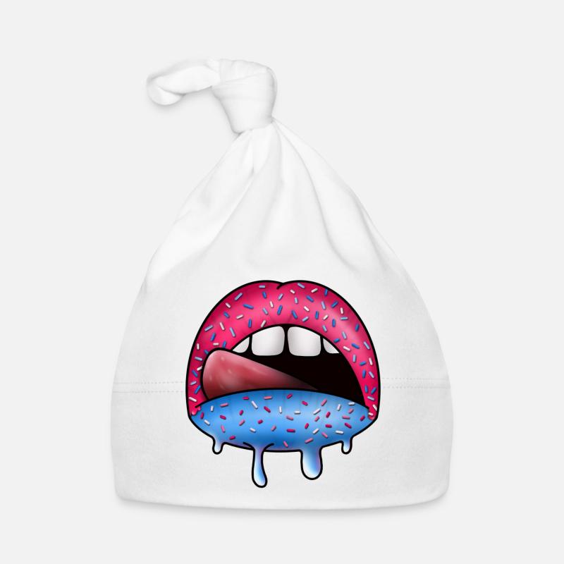 Zuckerlippen Neon Tropfkunst Baby Bio-Mütze