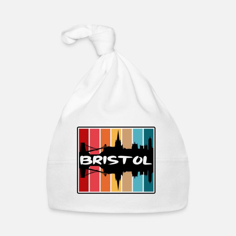 Bristol England Skyline Silhouette Reise Souvenir Baby Bio-Mütze