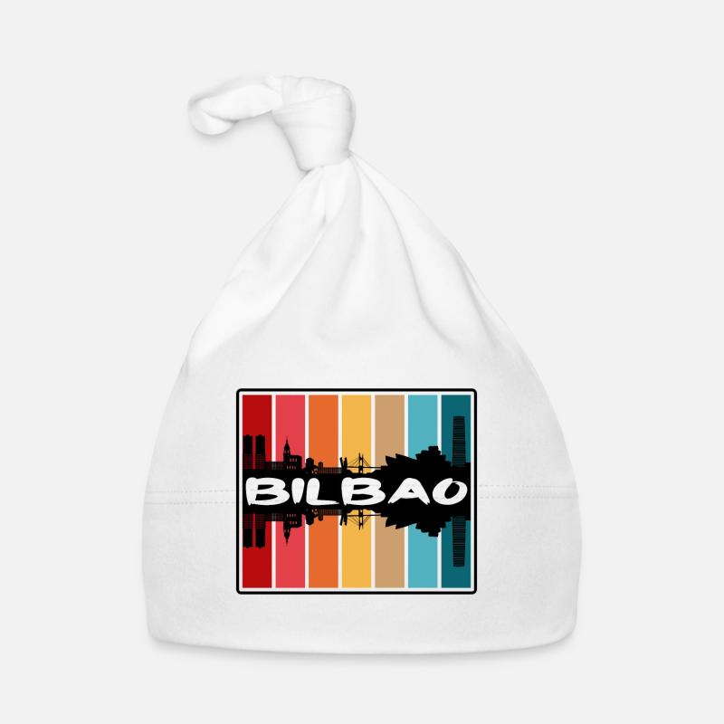 Bilbao Spanien Skyline Silhouette Reise Souvenir Baby Bio-Mütze