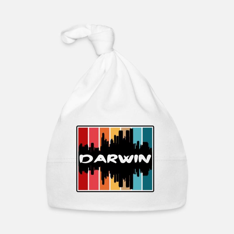 Darwin Australia Skyline Silhouette Travel Souveni Organic Baby Cap