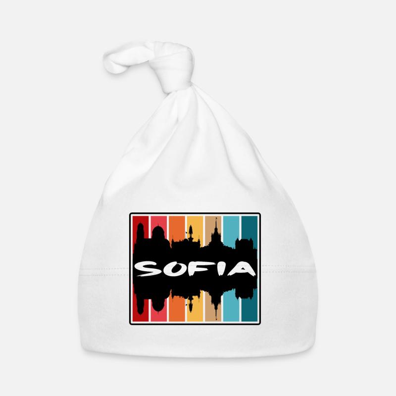Sofia Bulgarien Skyline Silhouette Reise Souvenir Baby Bio-Mütze