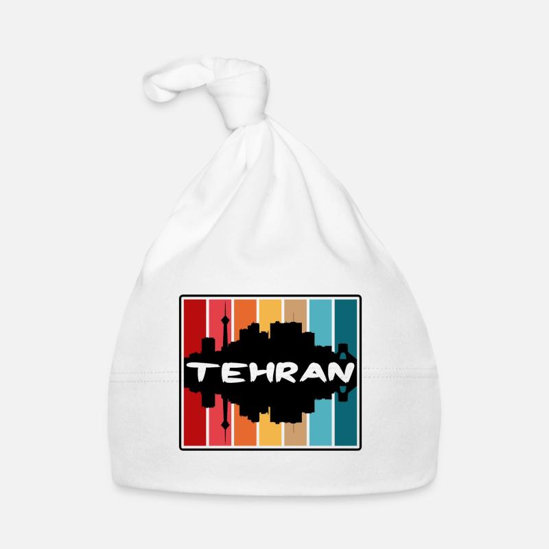Tehran Iran Skyline Silhouette Travel Souvenir Organic Baby Cap