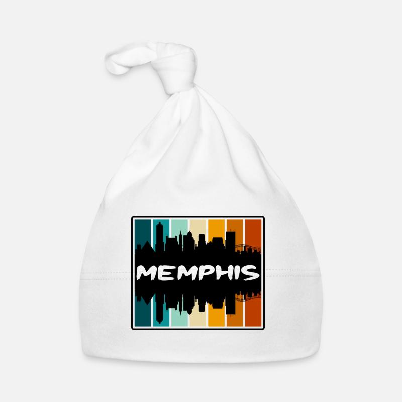 Memphis Tennessee États-Unis Skyline Silhouette Voyage So Bonnet bio Bébé