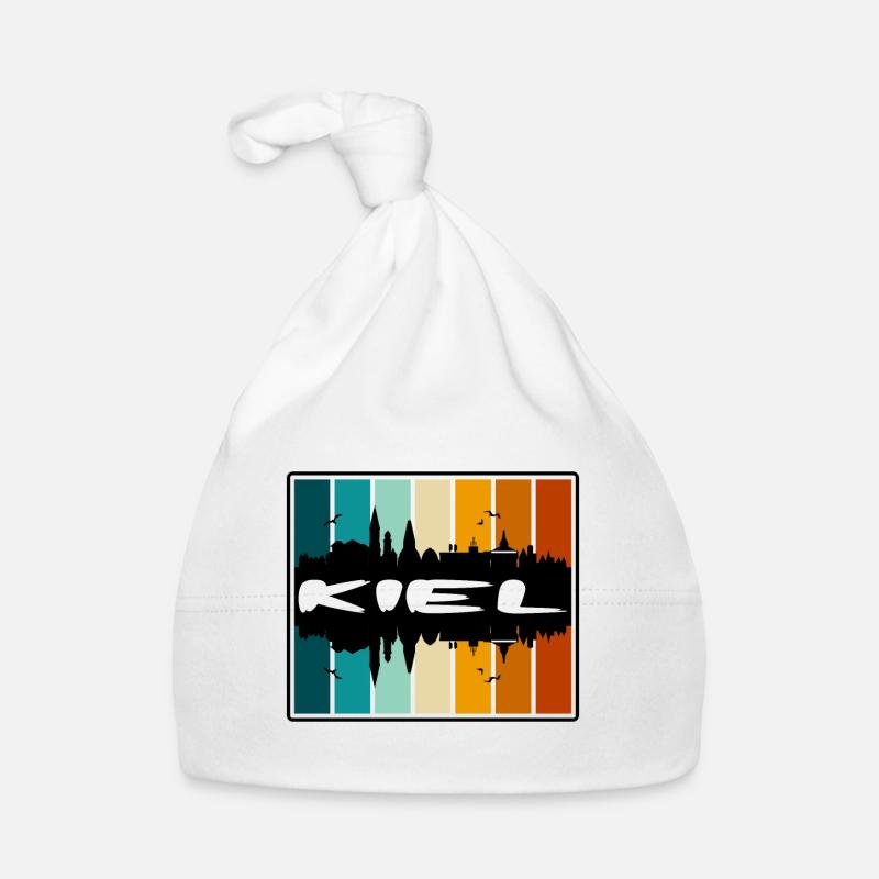 Kiel Deutschland Skyline Silhouette Reisesouvenir Baby Bio-Mütze