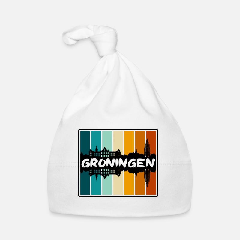 Groningen Netherlands Skyline Silhouette Travel So Organic Baby Cap