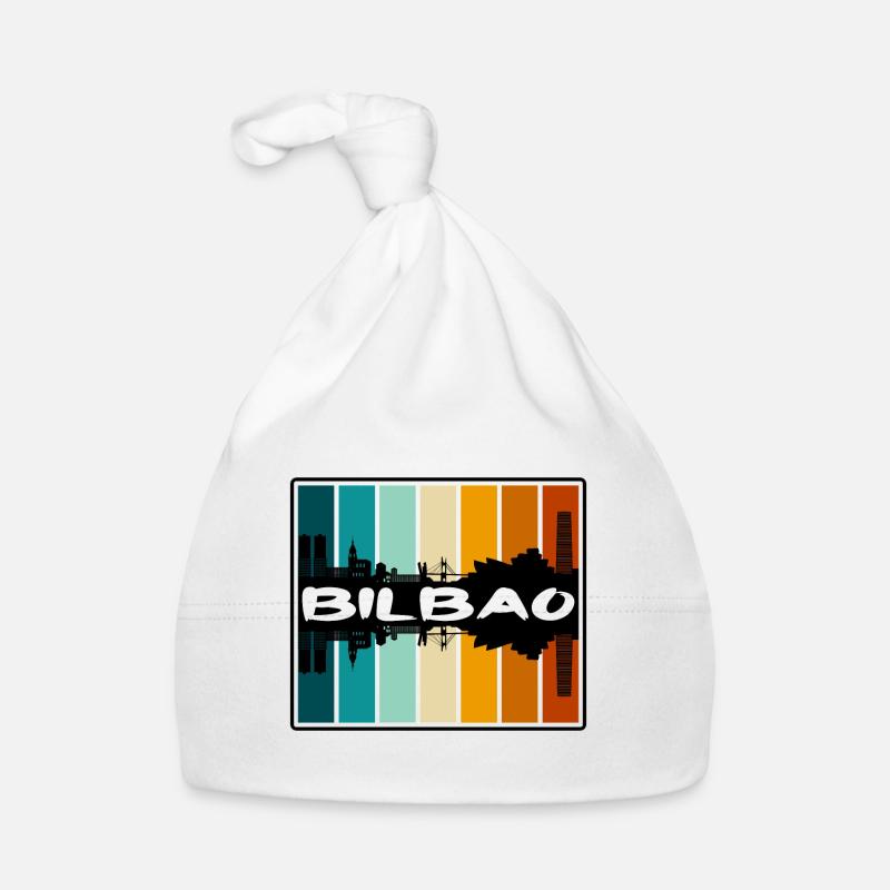Bilbao Spanien Skyline Silhouette Reise Souvenir Baby Bio-Mütze