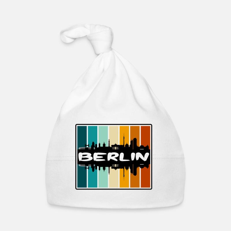 Berlin Germany Skyline Silhouette Travel Souvenir Organic Baby Cap