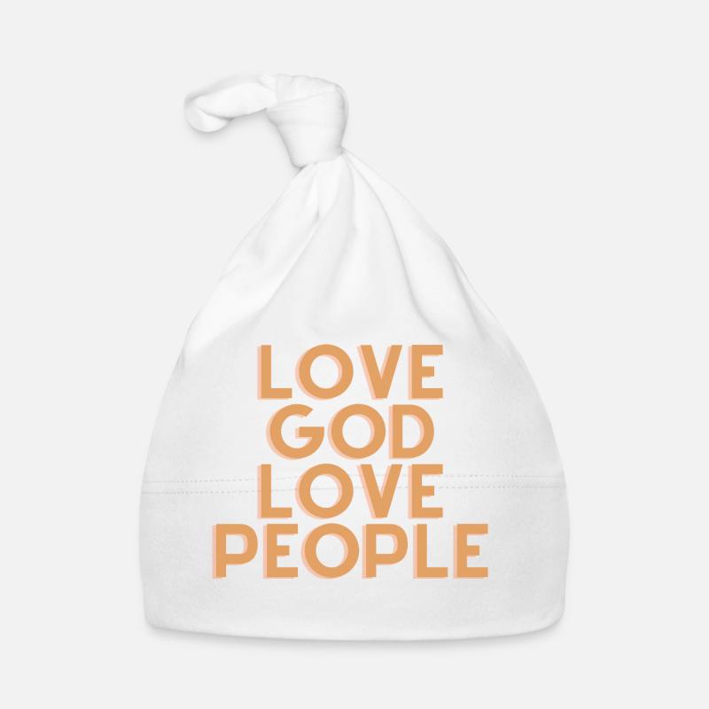 Liebe Gott Liebe Menschen - Christliches Zitat Baby Bio-Mütze