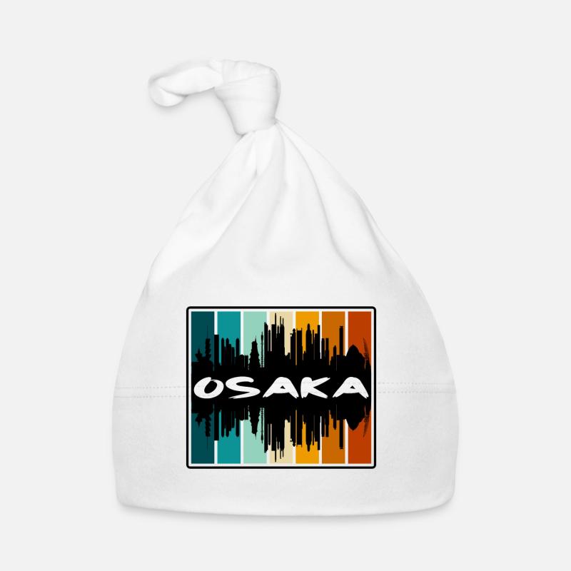 Osaka Japan Skyline Silhouette Travel Souvenir Organic Baby Cap