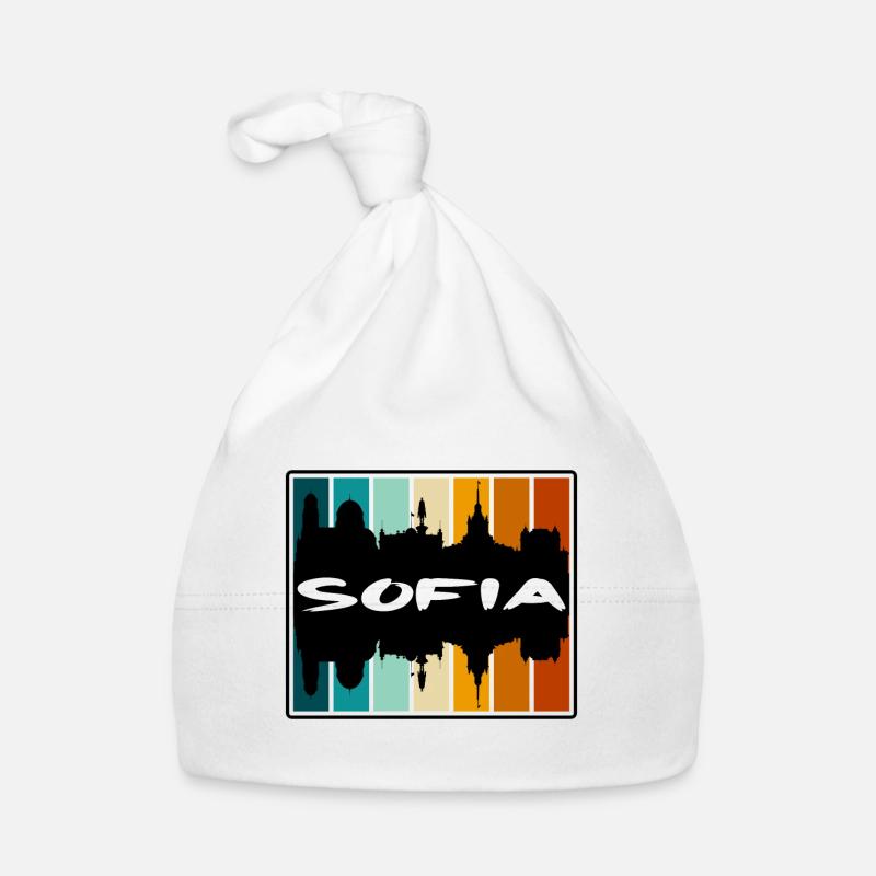 Sofia Bulgarien Skyline Silhouette Reise Souvenir Baby Bio-Mütze