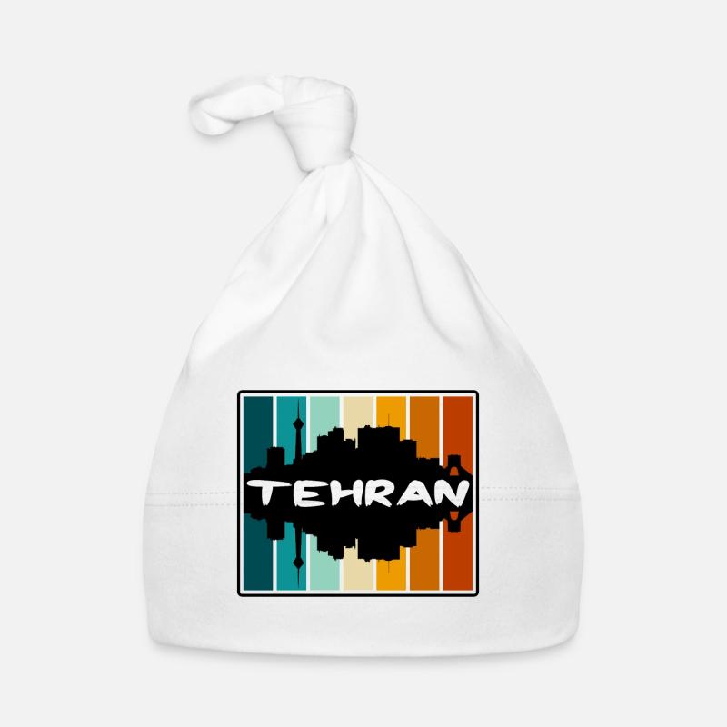Tehran Iran Skyline Silhouette Travel Souvenir Organic Baby Cap