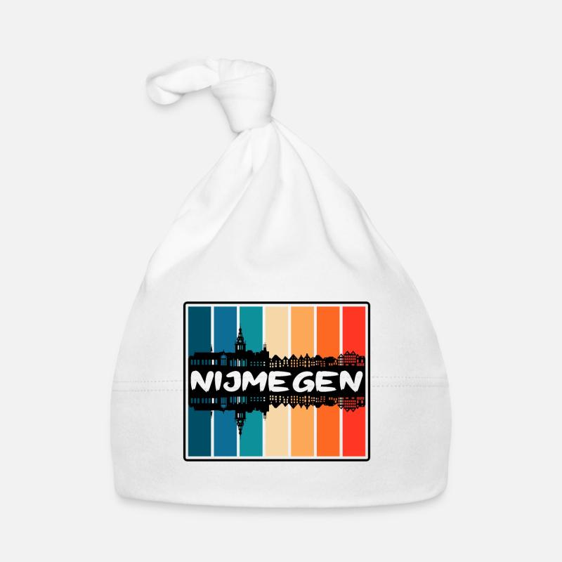 Nijmegen Netherlands Skyline Silhouette Travel Sou Organic Baby Cap