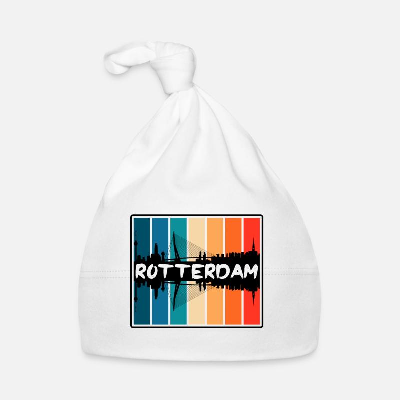Rotterdam Pays-Bas Skyline Silhouette Voyage So Bonnet bio Bébé