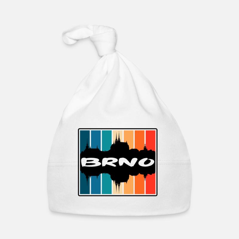 Brünn Tschechien Skyline Silhouette Reise Souvenir Baby Bio-Mütze