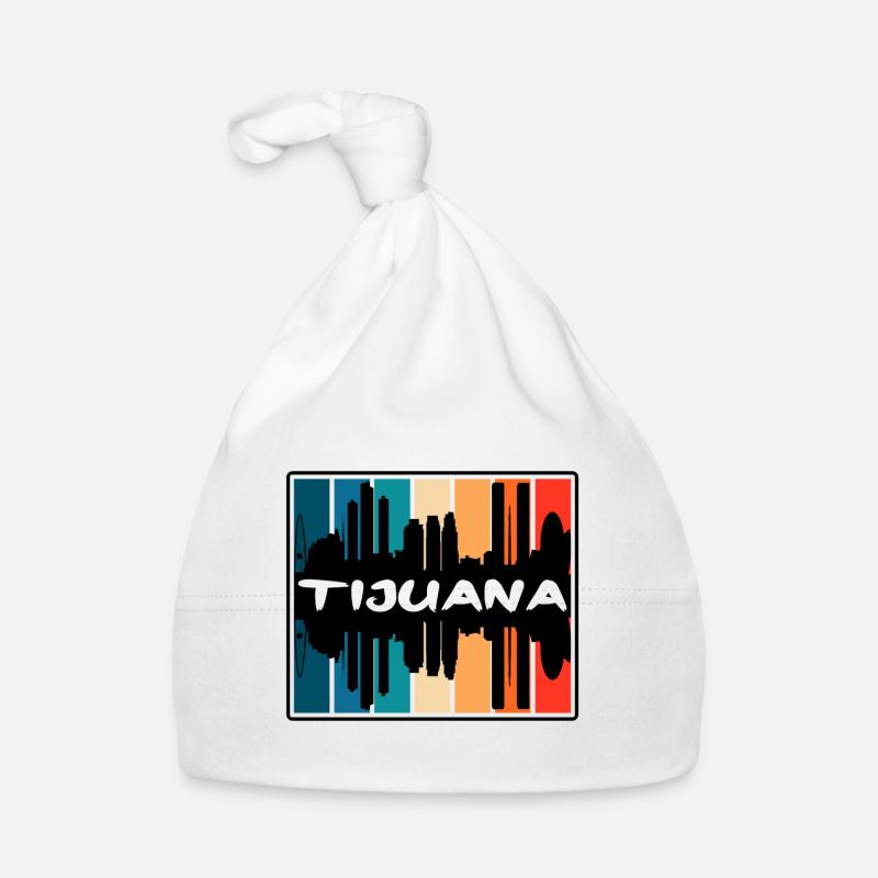 Tijuana Mexiko Skyline Silhouette Reise Souvenir Baby Bio-Mütze