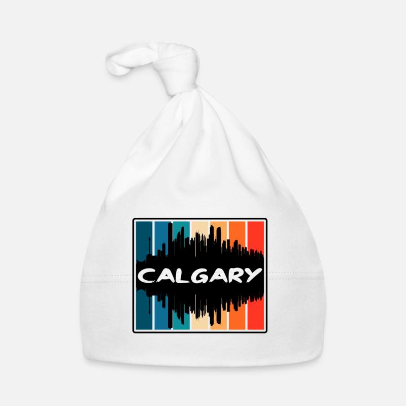 Calgary Kanada Skyline Silhouette Reise Souvenir Baby Bio-Mütze