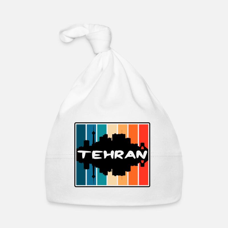 Teheran Iran Skyline Silhouette Reise Souvenir Baby Bio-Mütze