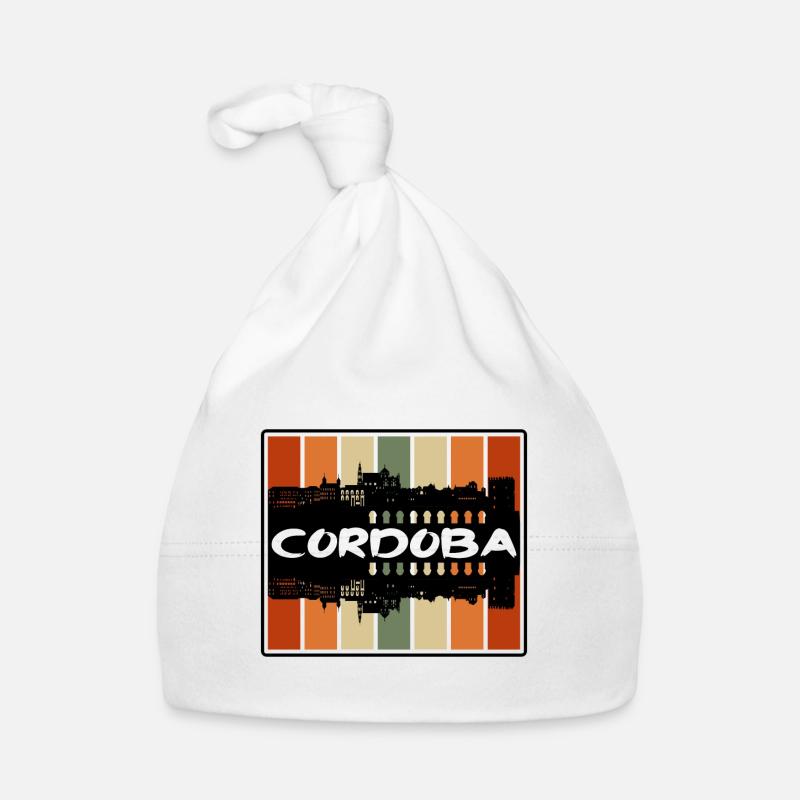 Cordoba Spanien Skyline Silhouette Reise Souvenir Baby Bio-Mütze
