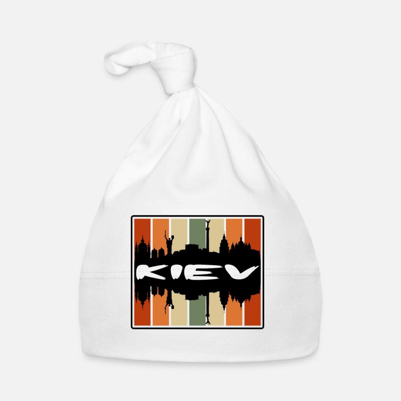Kiew Ukraine Skyline Silhouette Reise Souvenir Baby Bio-Mütze