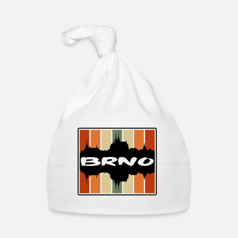 Brünn Tschechien Skyline Silhouette Reise Souvenir Baby Bio-Mütze