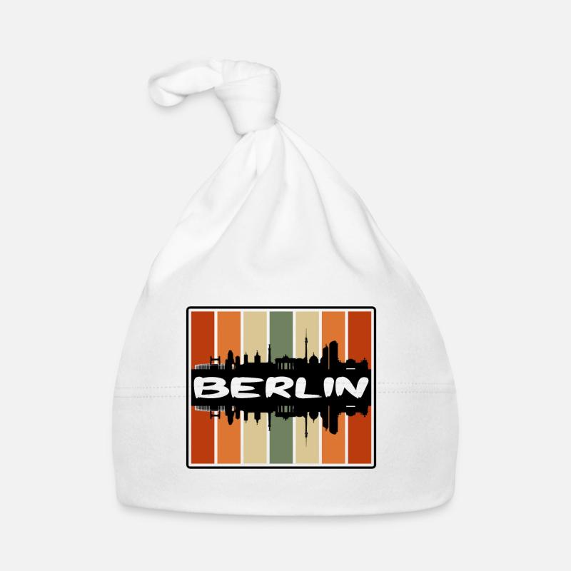 Berlin Germany Skyline Silhouette Travel Souvenir Organic Baby Cap