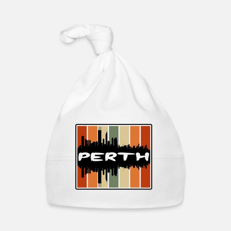 Perth Australien Skyline Silhouette Reise Souvenir Baby Bio-Mütze