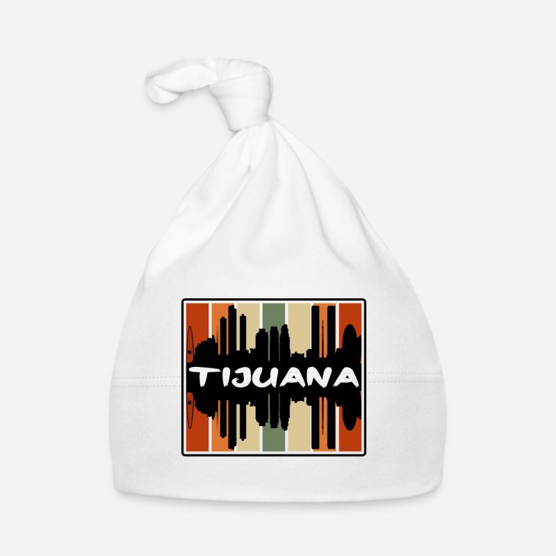 Tijuana Mexiko Skyline Silhouette Reise Souvenir Baby Bio-Mütze