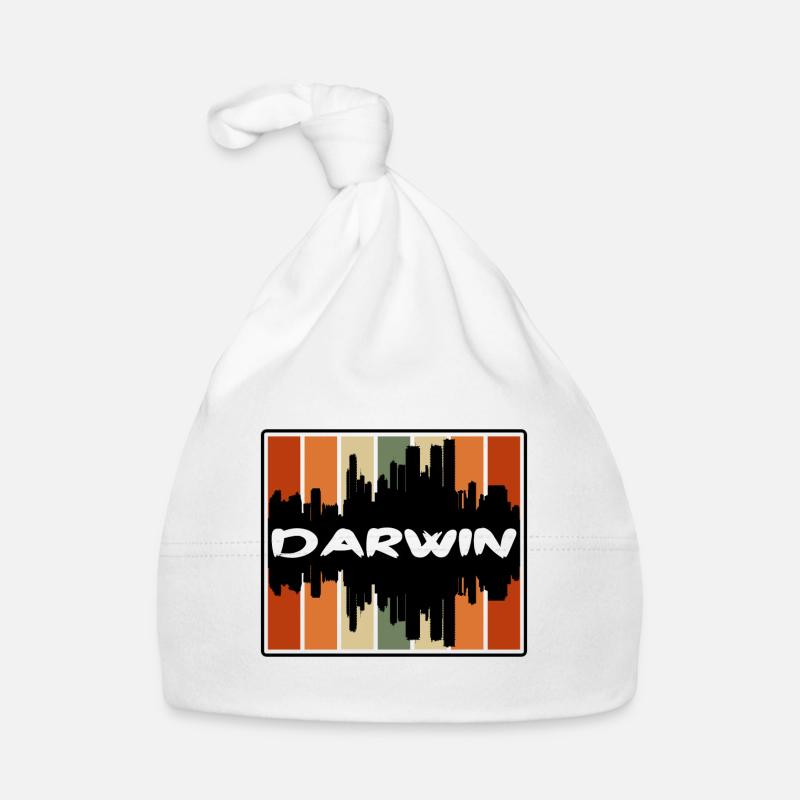 Darwin Australia Skyline Silhouette Travel Souveni Organic Baby Cap