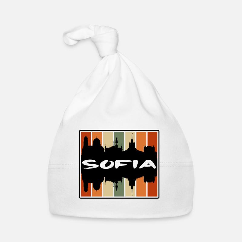 Sofia Bulgarien Skyline Silhouette Reise Souvenir Baby Bio-Mütze