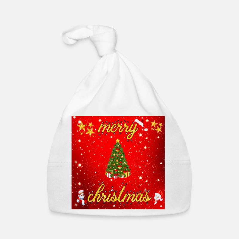 merry christmas version 2 Organic Baby Cap