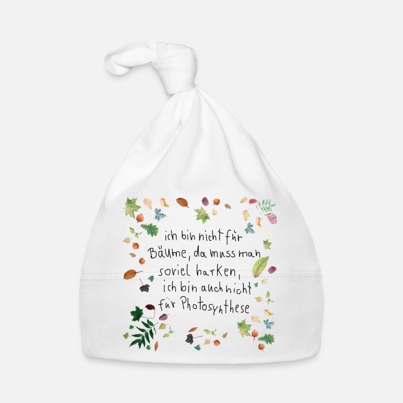 Laub mit Spruch Baby Bio-Mütze