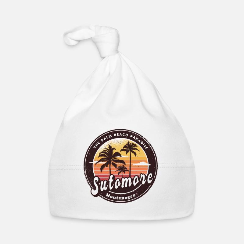 Conception de la plage de Sutomore au Monténégro Bonnet bio Bébé