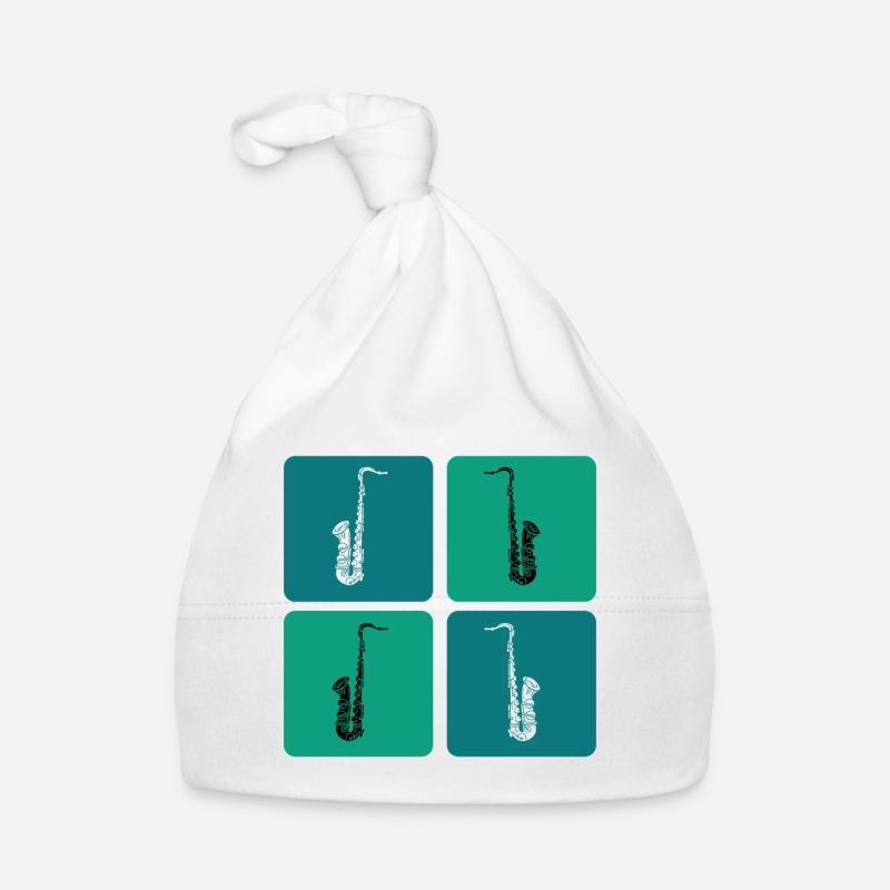 Saxophone design Organic Baby Cap