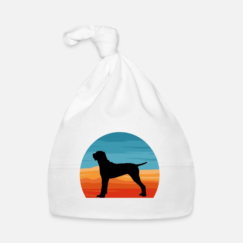 Ariege Pointer Dog Lover Silhouette Vintage Sunset Bonnet bio Bébé