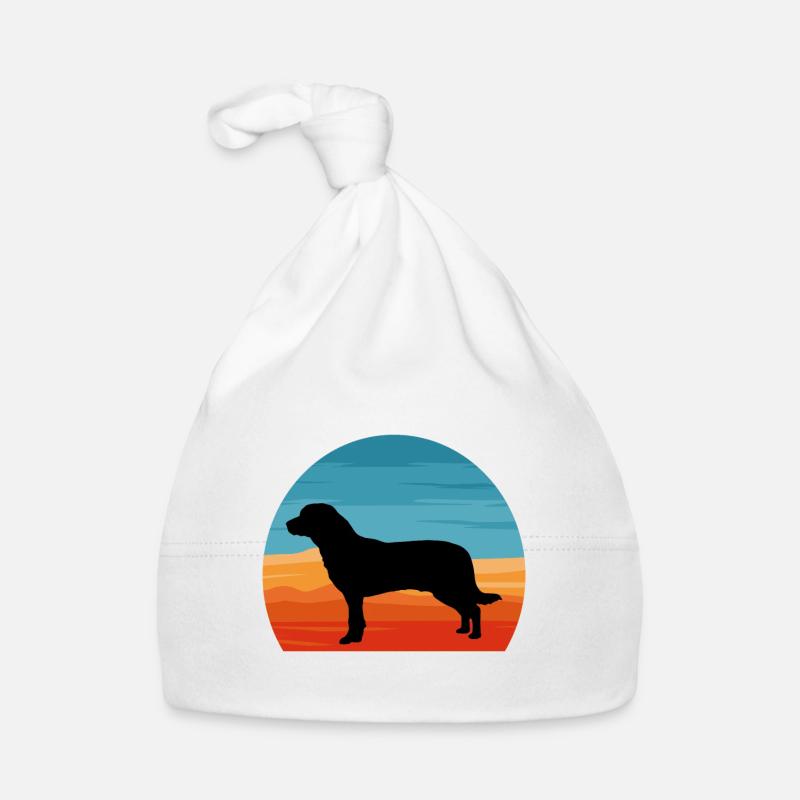Entlebucher Sennenhund Silhouette Retro Sunset Baby Bio-Mütze
