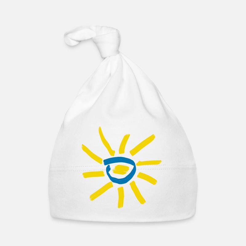 Tournesol2 - Bonnet bio Bébé - blanc