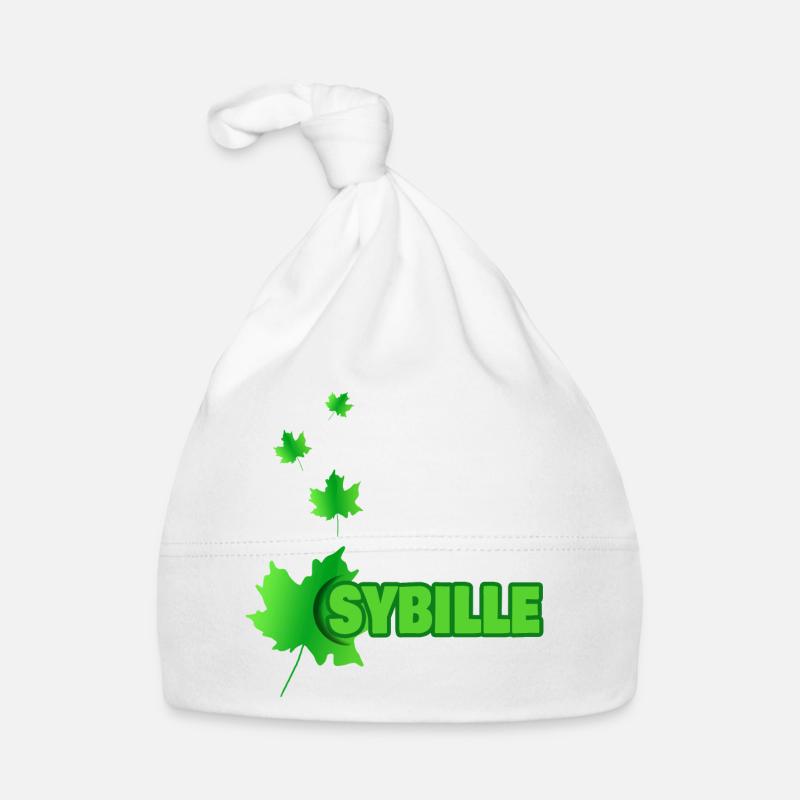 Maple leaf for Sybille Bille First name Organic Baby Cap