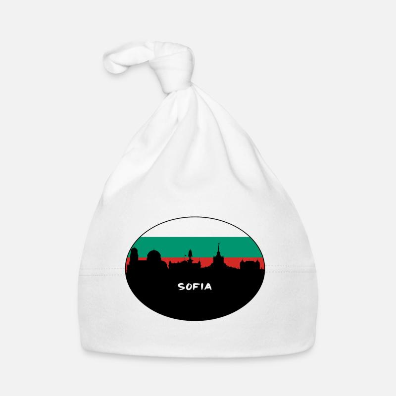 sofia, bulgarie, drapeau, horizon, silhouette, voyage Bonnet bio Bébé