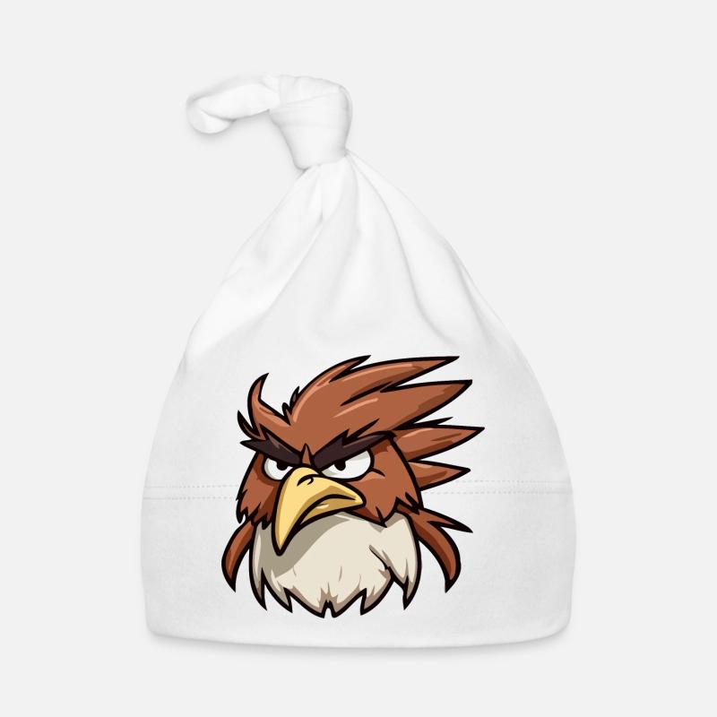 Drôle de dessin animé Eagle Head Illustration Bonnet bio Bébé