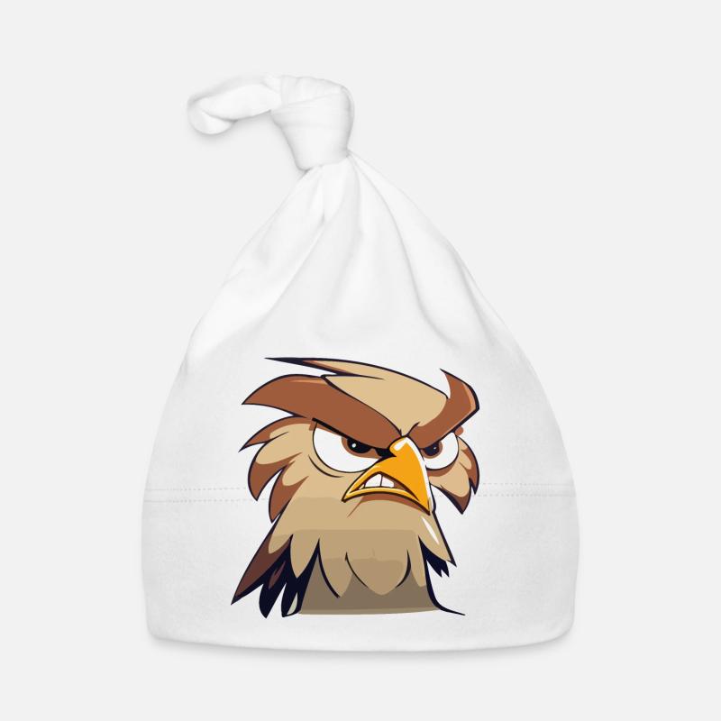 Illustration de bande dessinée Funny Eagle Head Bonnet bio Bébé