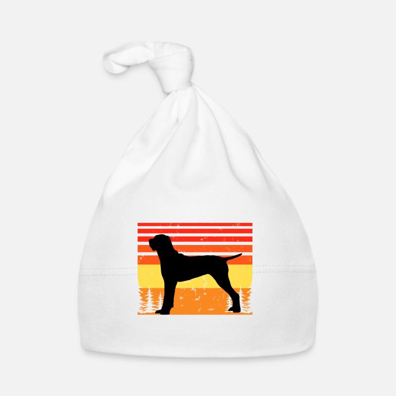 Ariege Pointer Dog Lover Silhouette Vintage Sunset Bonnet bio Bébé