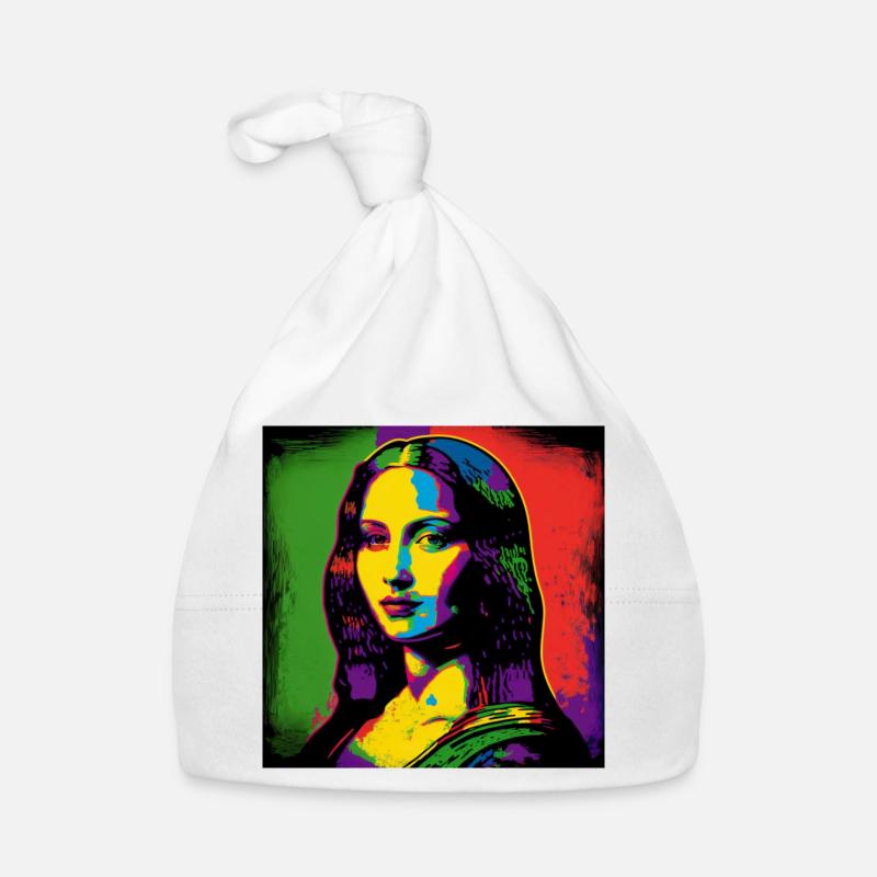 Portrait Pop Art - Bonnet bio Bébé - blanc